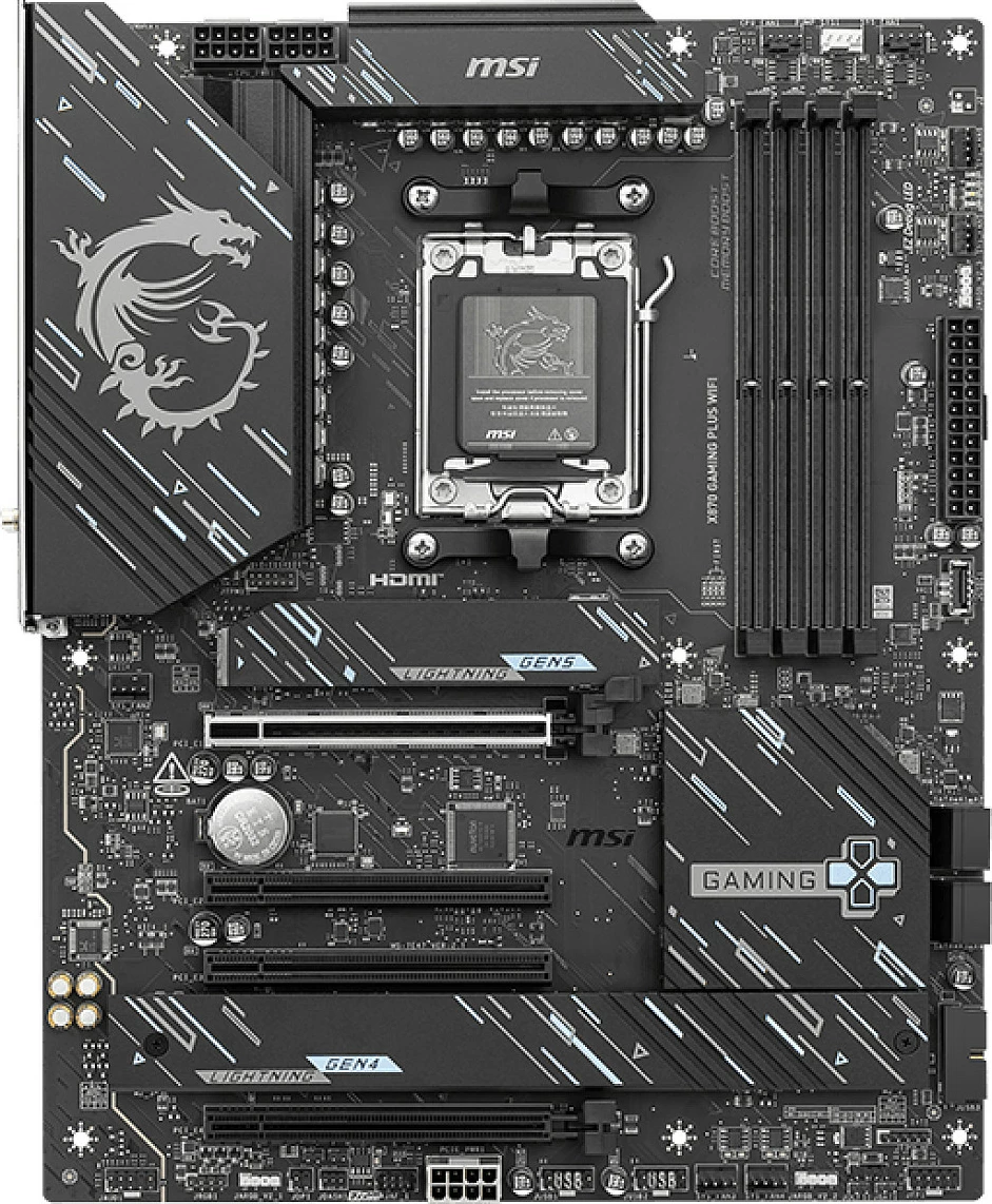 Pllakë amë MSI X870 GAMING PLUS WIFI, Socket AM5, DDR5, 128 GB, e zezë