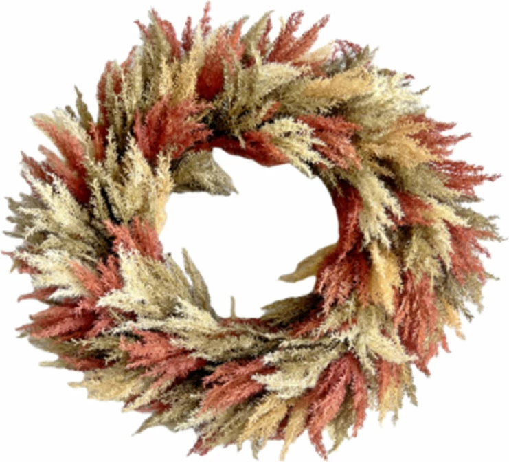 Kurorë dekorative pampas mix, PVC, shumëngjyrëshe, 60x60cm