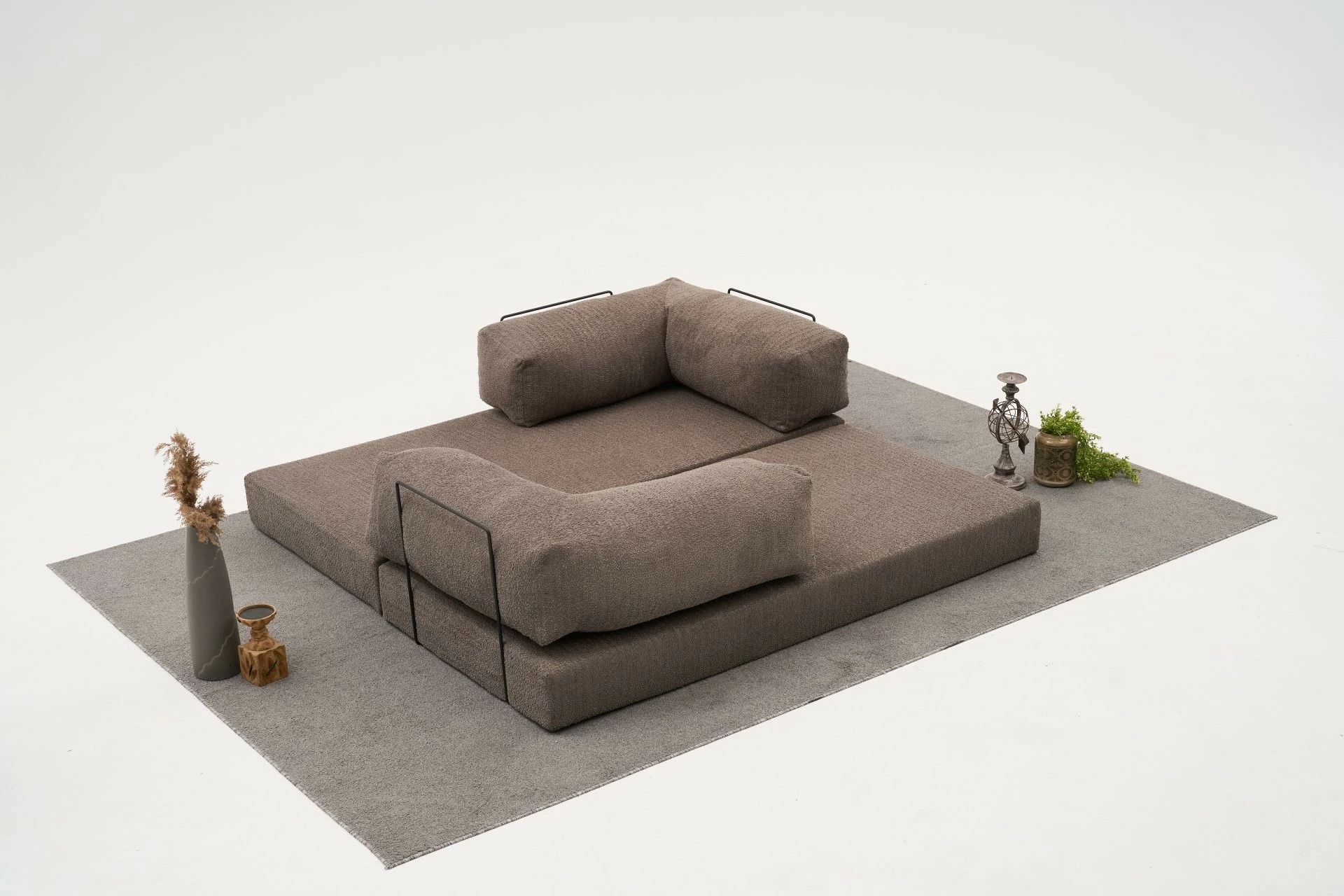 Divan treshe Atelier del Sofa, Comfort, ngjyrë gri
