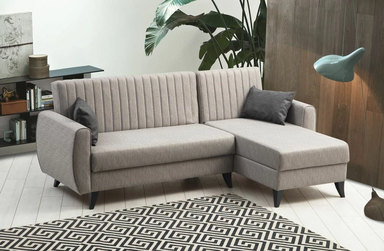 Kënd-sofë krevati Atelier del Sofa, Alkon, ngjyrë gri e çelët