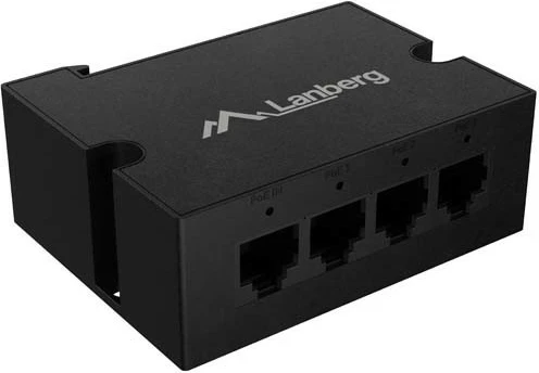 Switch LANBERG DIN-GE4-BT-90W, 1xIn 3xOut, 1Gb, POE, DIN rail, zi