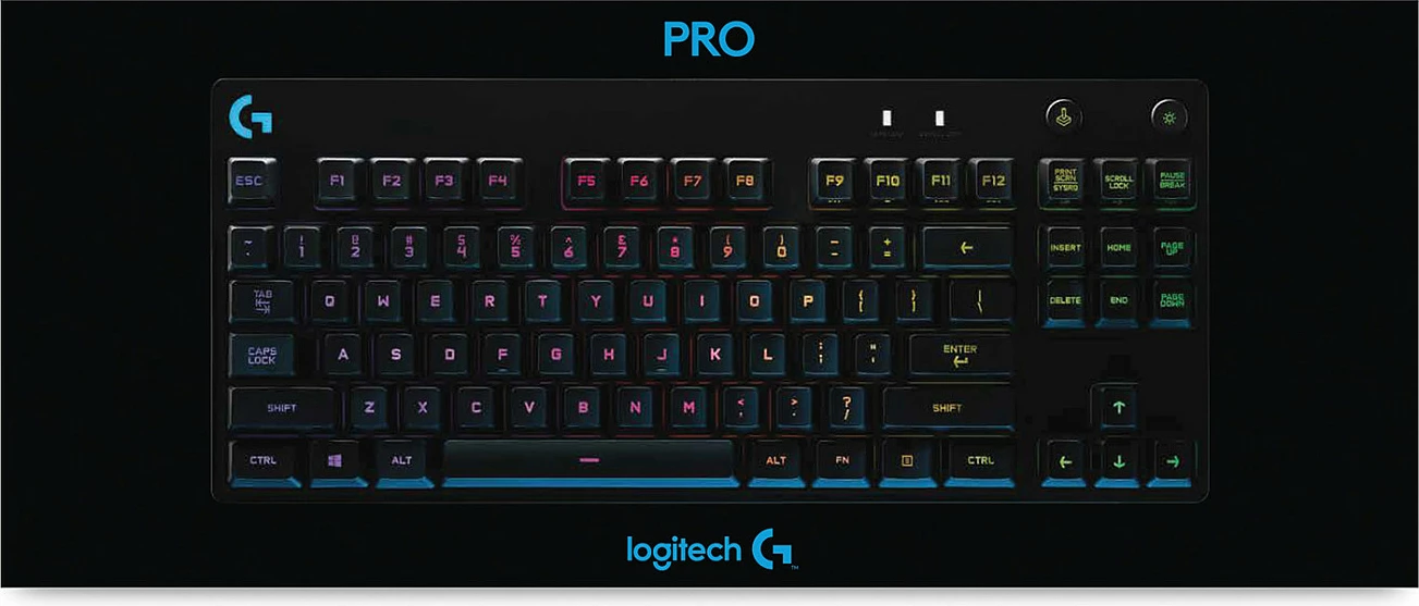 Tastierë mekanike Logitech G PRO, RGB, gaming, e zezë