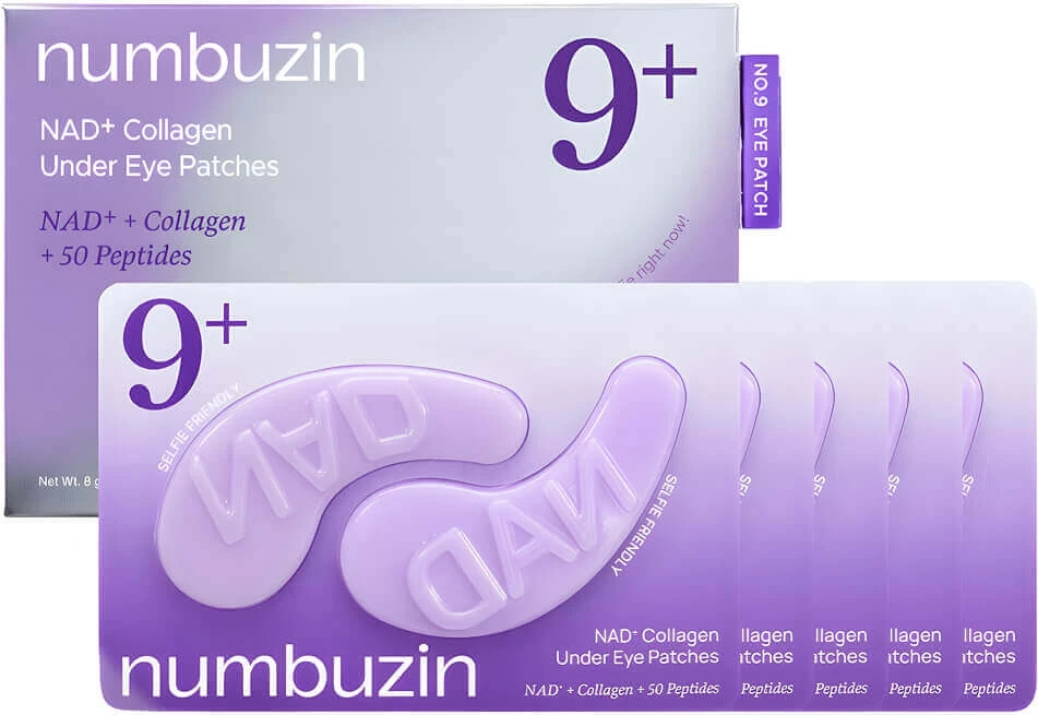 Pllaka për nën sy për femra Numbuzin No.9 NAD+ Collagen, 5 çifte