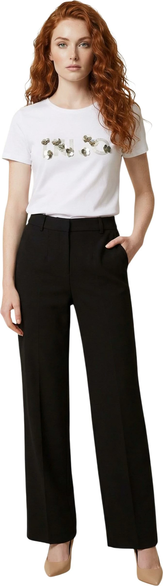 Maicë për femra Liu-Jo ECS MODA WA6238 JS923, krem [Madhësia: XS]