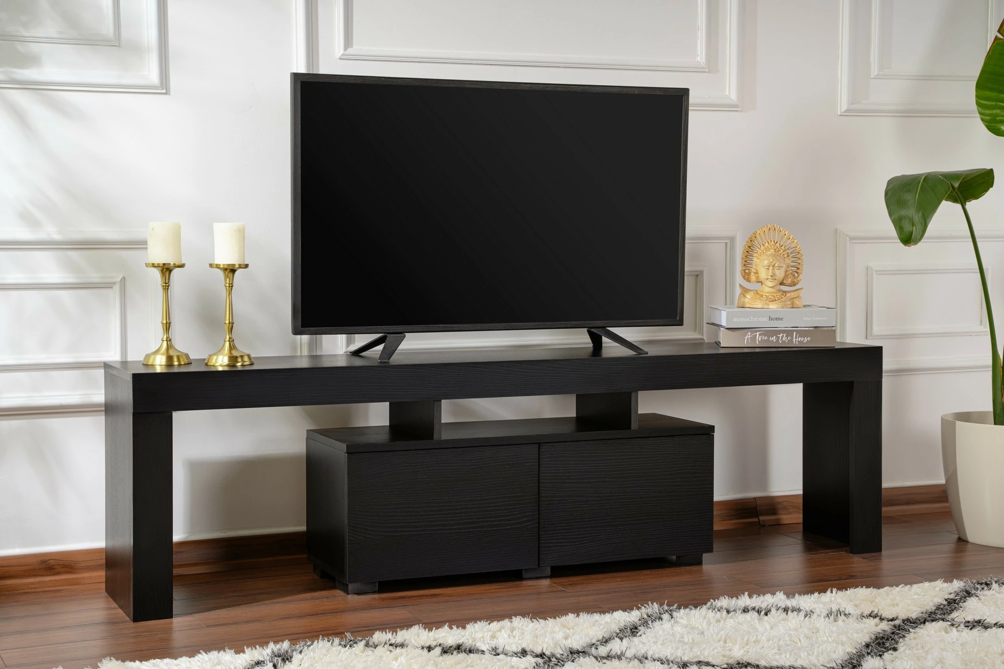 Komodë TV Nordure, Enclave, dru i zi