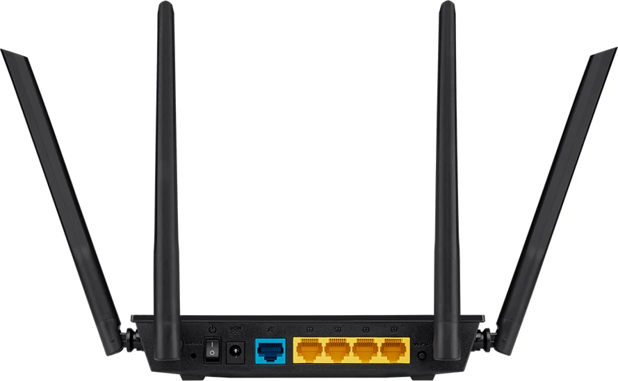 Router ASUS RT-AC1200 V2 Dual-Band WiFi 5 (802.11ac) 300+867 Mbps, 4 antena të jashtme, i zi