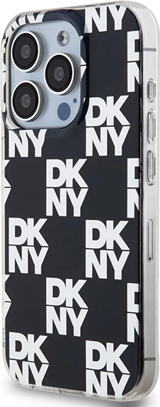 Mbështjellës DKNY IML Checkered Mono Pattern për iPhone 15 Pro Max, i zi
