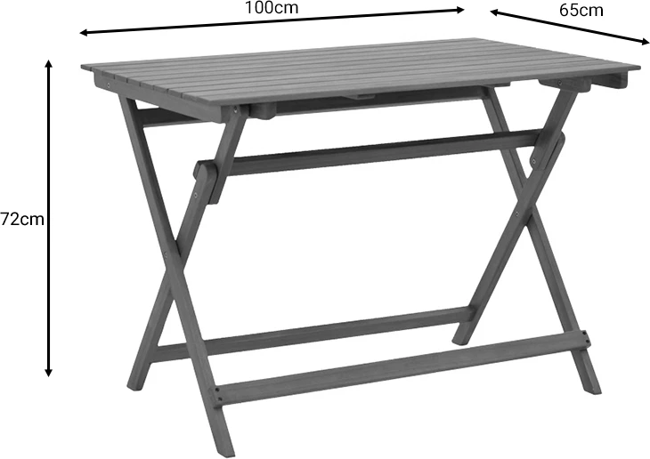 Tavolinë me karrige Recofly-Jaybo set prej 5 copash, dru akacie natyral, 100x65x72cm
