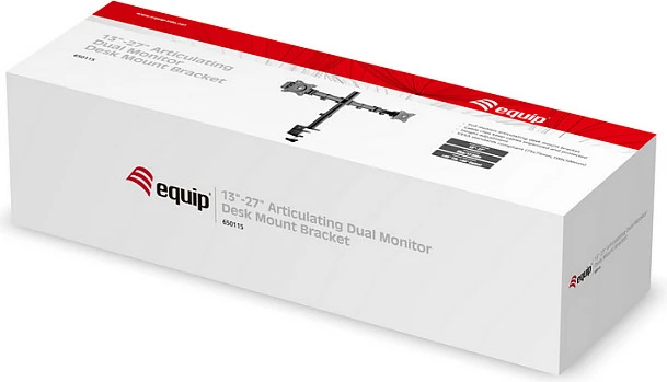 Mbajtëse tavoline për 2 monitorë EQUIP 13"-27", VESA 75x75/100x100, 360°, e zezë
