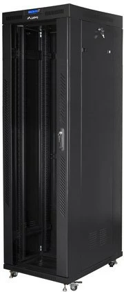 Kabinet rack 19 Lanberg FF01-8842-12BL, 42U, me LCD, xham, i zi, floor-standing