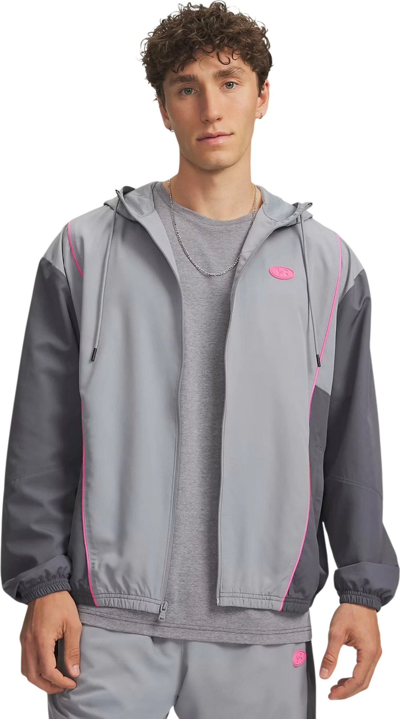 Jakne shiu për meshkuj Under Armour UA Rival Woven CB 77-6013415, gri [Madhësia: M]