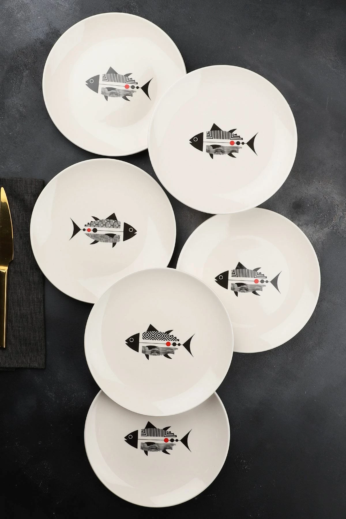 Set pjatash ëmbëlsirash (6 copë), Hermia Concept, Por-PSR202
