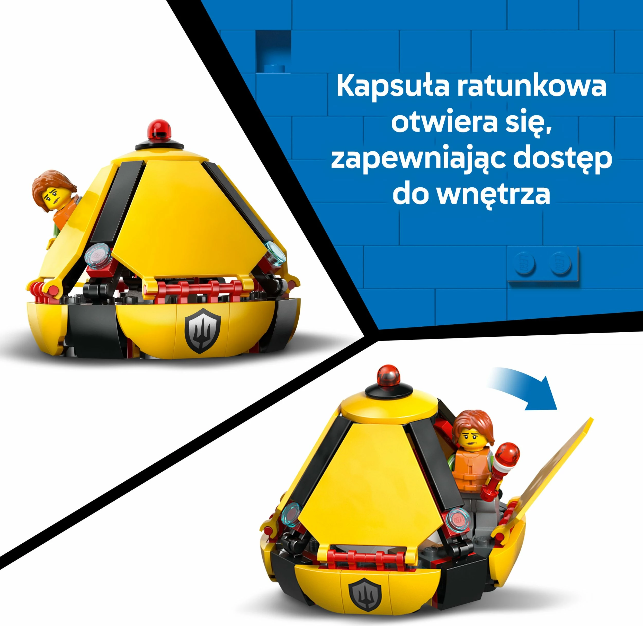 Set LEGO City LEGO Coast Guard Helicopter 60503, 551 copë, 7+, e kuqe/portokalli