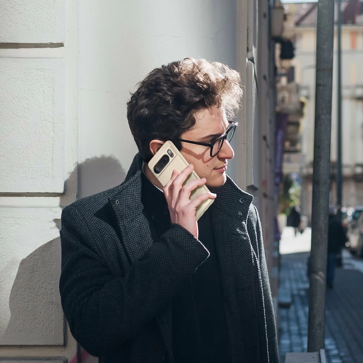 Mbështjellës Spigen Thin Fit për Google Pixel 8 Pro, TPU+PC, beige