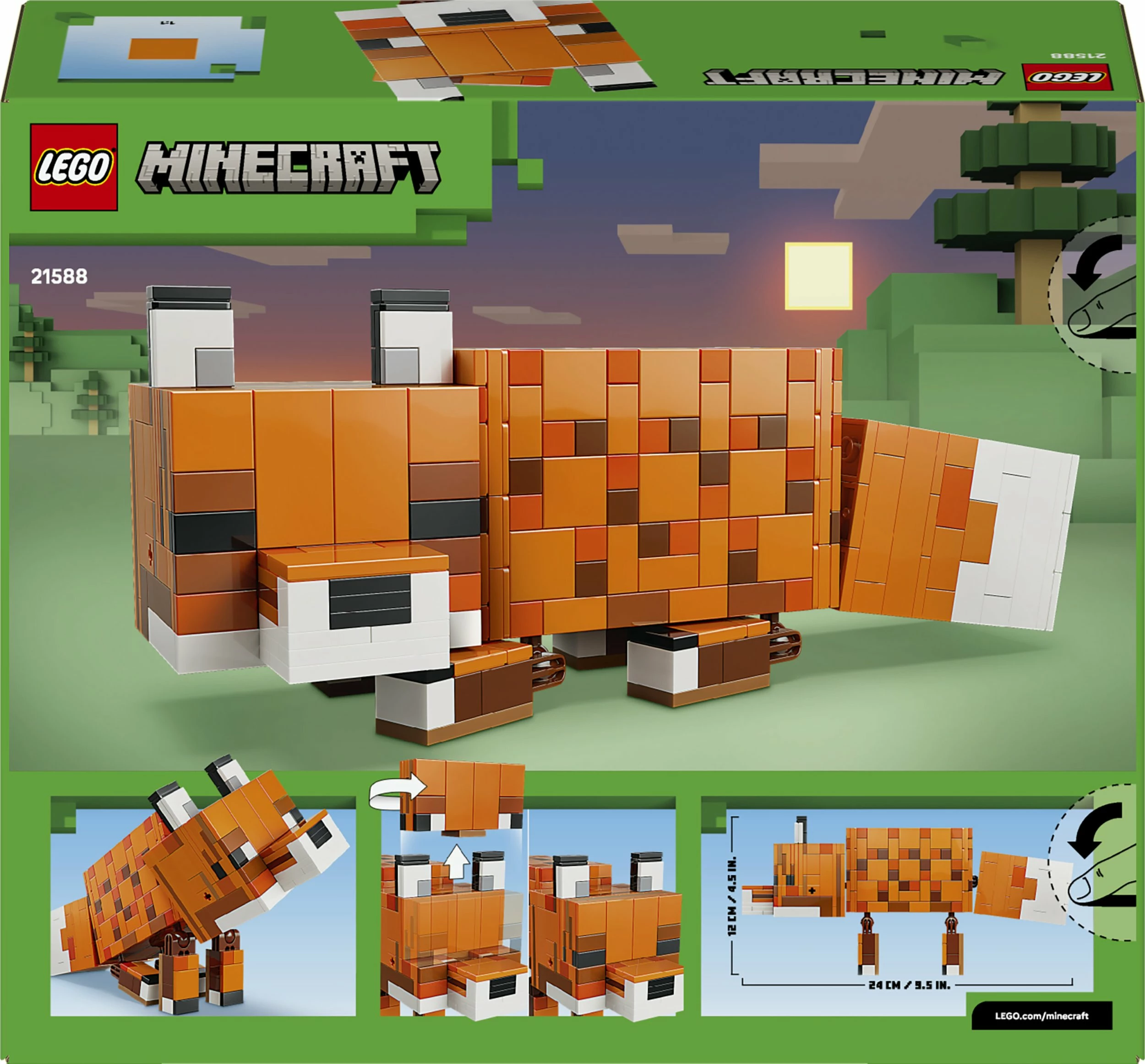 Set LEGO Minecraft The Fox 21588, 497 pjesë, 10+