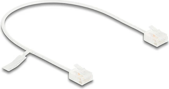 Kabllo rrjeti DeLOCK Cat6 UTP RJ45, 0.3 m, ultra slim, e bardhë