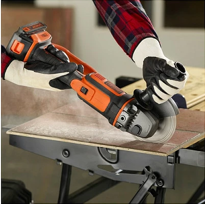 Brushe këndi Black & Decker BCG720N, 18V, 12.5cm, pa kabllo, zi-portokalli