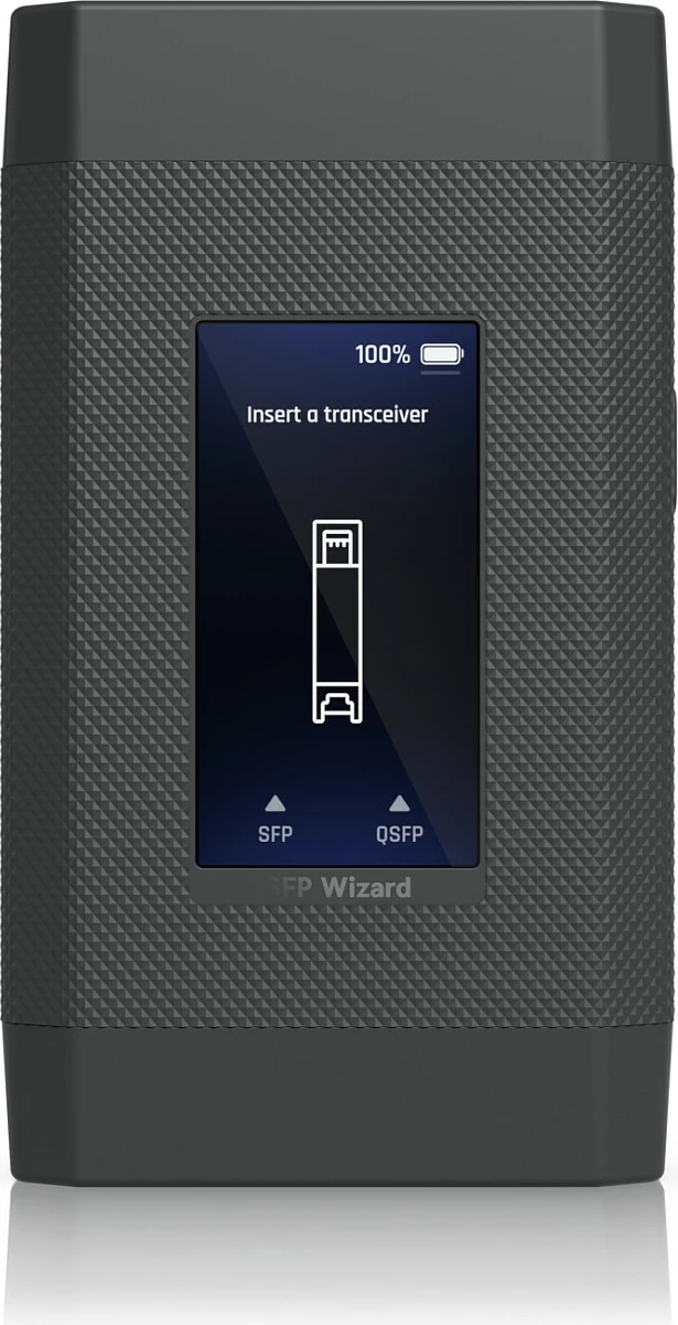 Pajisje testimi SFP Ubiquiti UACC-SFP-Wizard, ekran me prekje, USB-C, e zezë