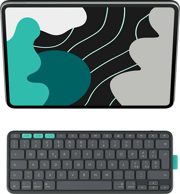 Mbështjellës folio me tastierë Logitech Flip Folio, për iPad Pro 13-inch (M4) / iPad Air 13-inch (M2/M3), Bluetooth, AZERTY FR, Graphite