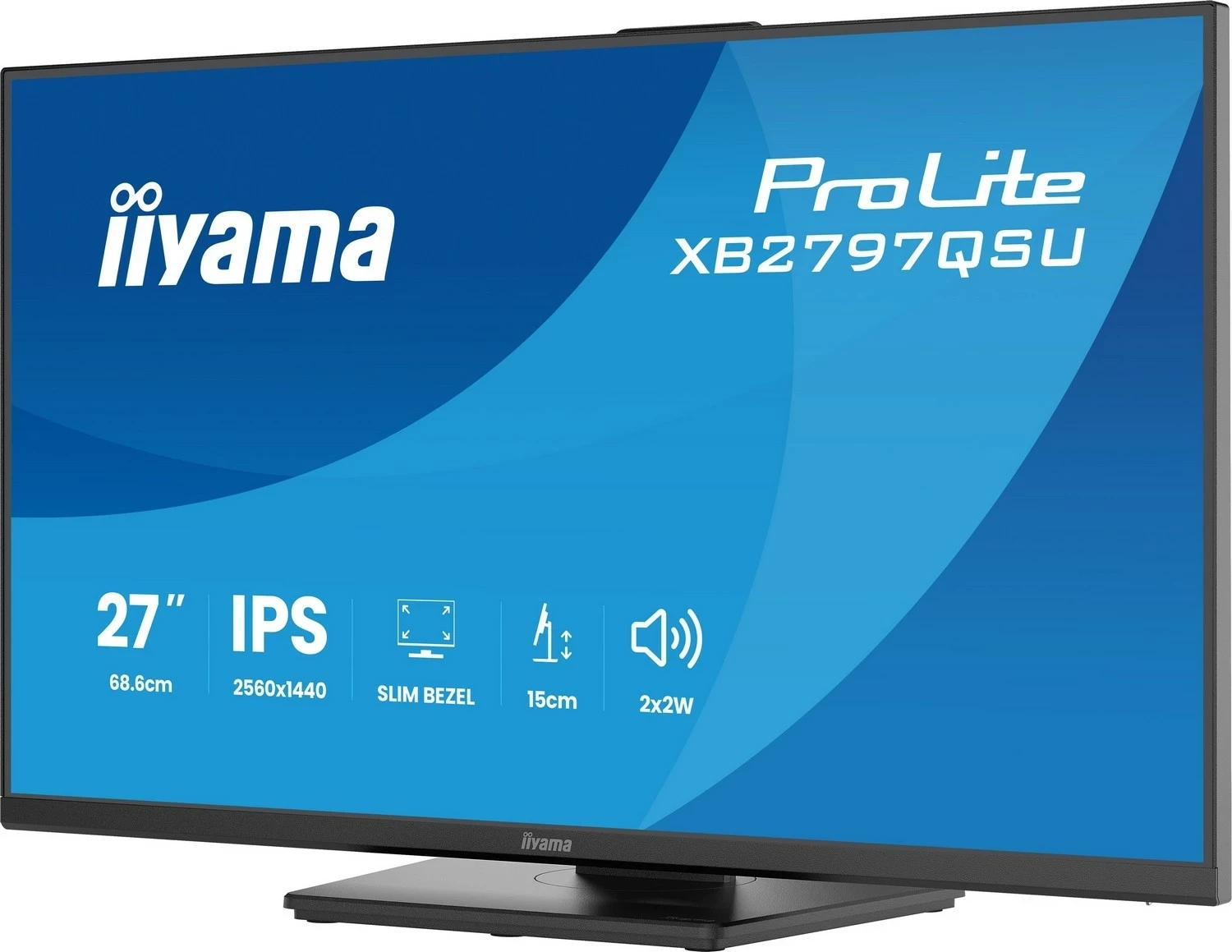Monitor iiyama ProLite XB2797QSU-B1, 27 inch, IPS, 2560x1440, LED, i zi