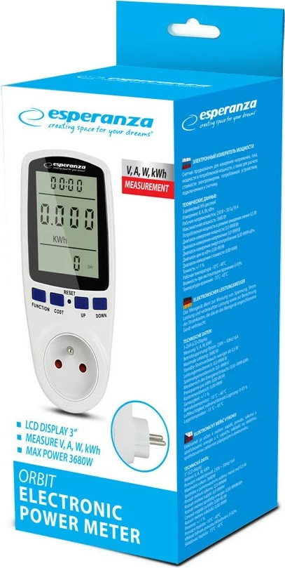 Matës i konsumit të energjisë Esperanza ELA103, i bardhë