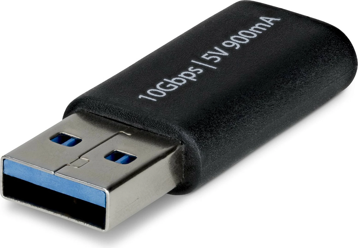 Adapter StarTech USB-A mashkull në USB-C femër, USB 3.2 Gen 1 5Gbps, 5V 0.9A, i zi