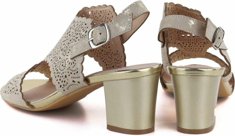 Sandale me takë për femra M.Daszyński MR1954-2, bezhë