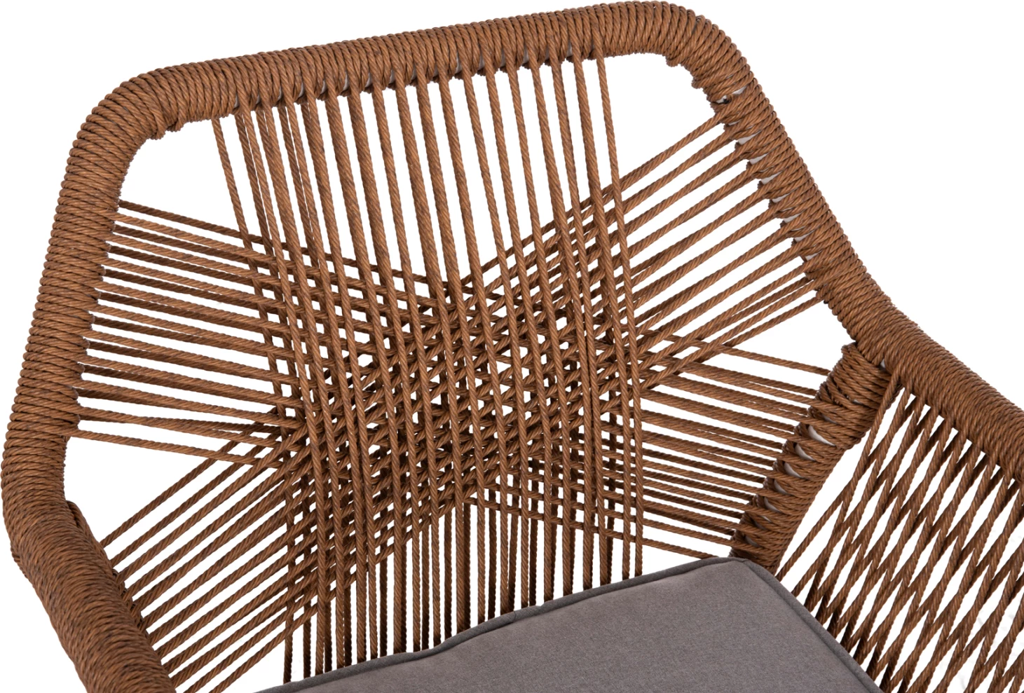 Karrige ngrënieje për jashtë, alumin i bardhë, ratan sintetik bezhë, TOPIN FH6048.11, 59x63x81cm