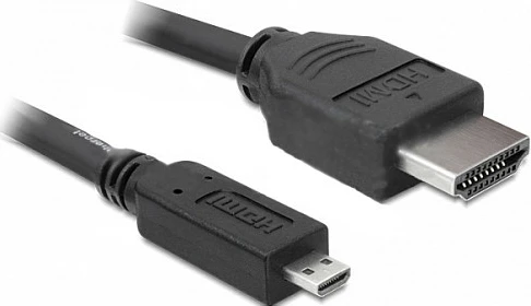 Kabllo HDMI DeLOCK, 3 m, HDMI Type A në Micro HDMI Type D, 4K, e zezë