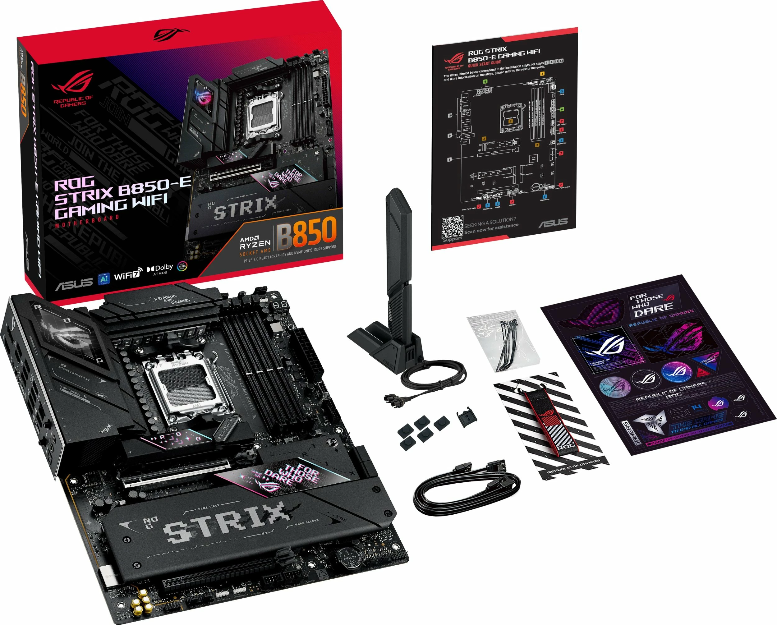 Pllakë amë Asus ROG Strix B850-E Gaming WiFi, AM5, ATX, DDR5