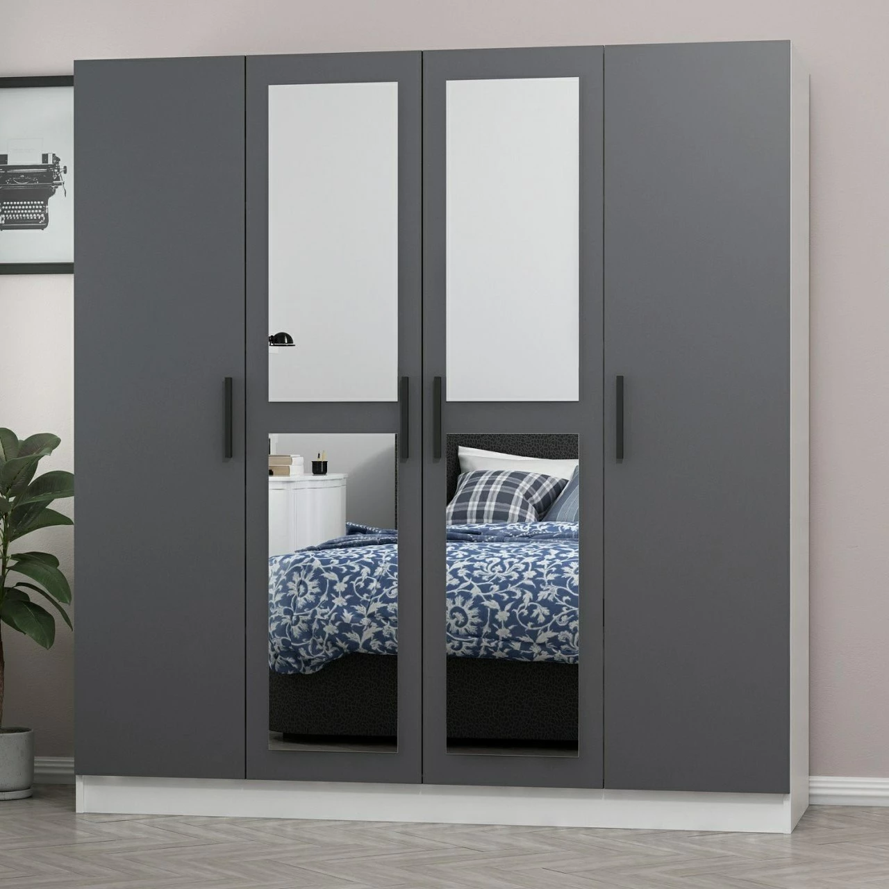 Dollap Skye Decor, anthracite, 180x210x52cm