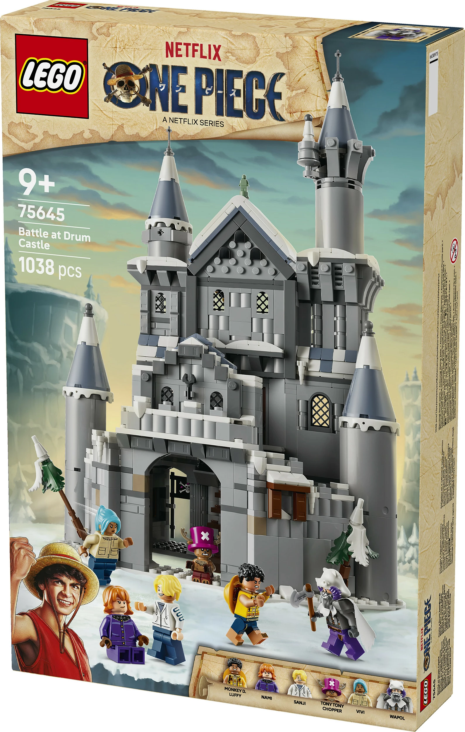 Set LEGO One Piece 75645 Battle at Drum Castle, 1038 copë, 9+, gri