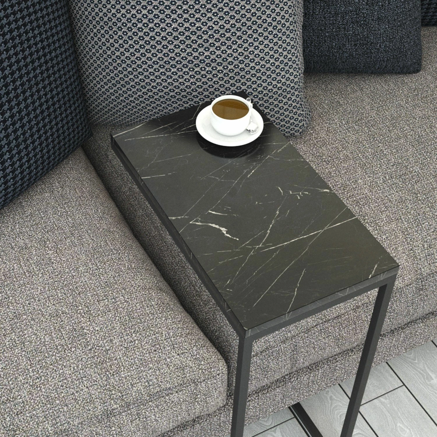 Tavolinë anësore Hanah Home, Callen, mermer i zi