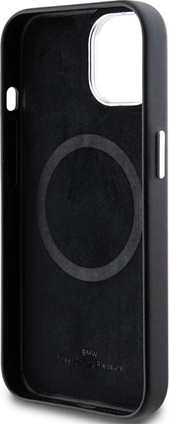 Mbështjellës BMW Signature Wrapped Metal MagSafe për iPhone 15/14/13, i zi