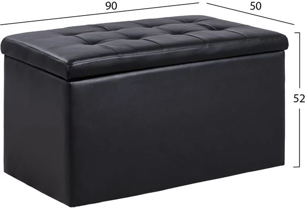 Karrige për bar me hapësirë ruajtëse Punk e zezë FH279.01 90x50x52 cm