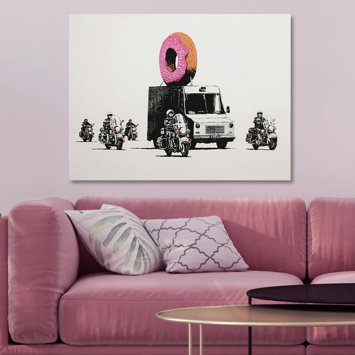 Pikturë dekorative në kanavacë, Banksy, shumëngjyrëshe, KNV4569_70100, 70x100cm