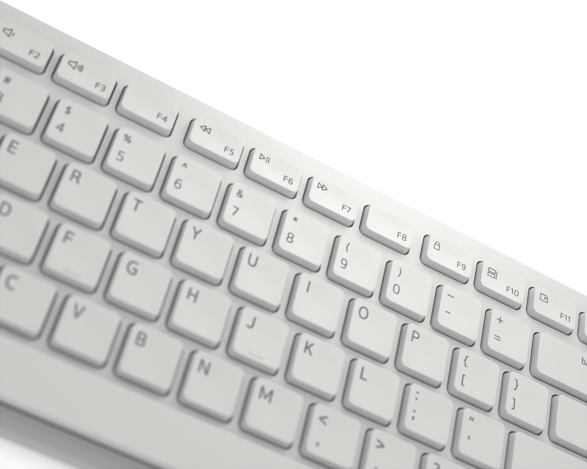 Set tastierë + maus wireless Dell KM5221W, QWERTZ, full-size, 1600 DPI, i bardhë
