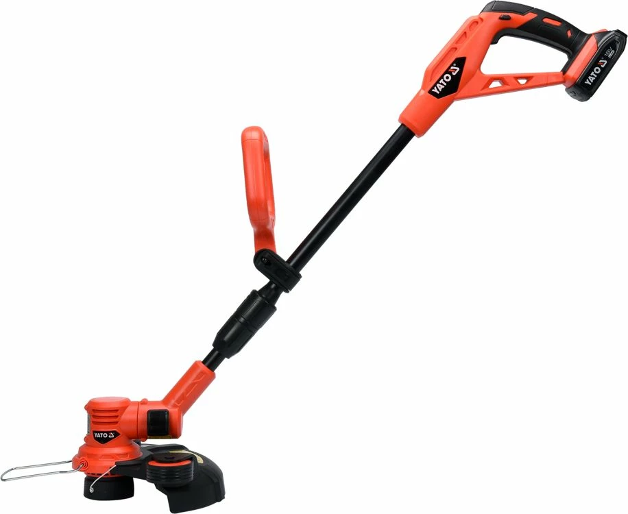 Trimer bari me bateri Yato YT-82830 18V 2Ah 30cm, set me bateri + karikues, kuqe/zezë