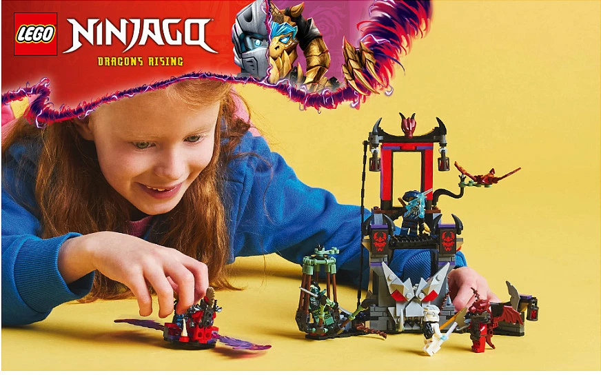 Set ndërtimi LEGO NINJAGO 71841 Dragonian Storm Village, 305 copë, 7+, shumëngjyrësh