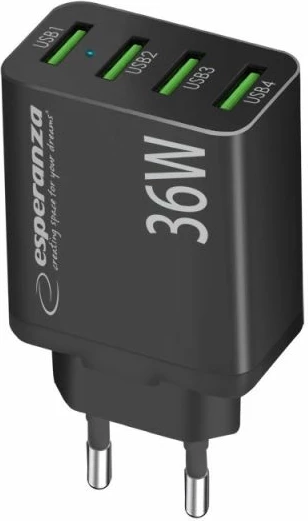 Karikues muri Esperanza EZC107K 36W 4x USB-A, i zi