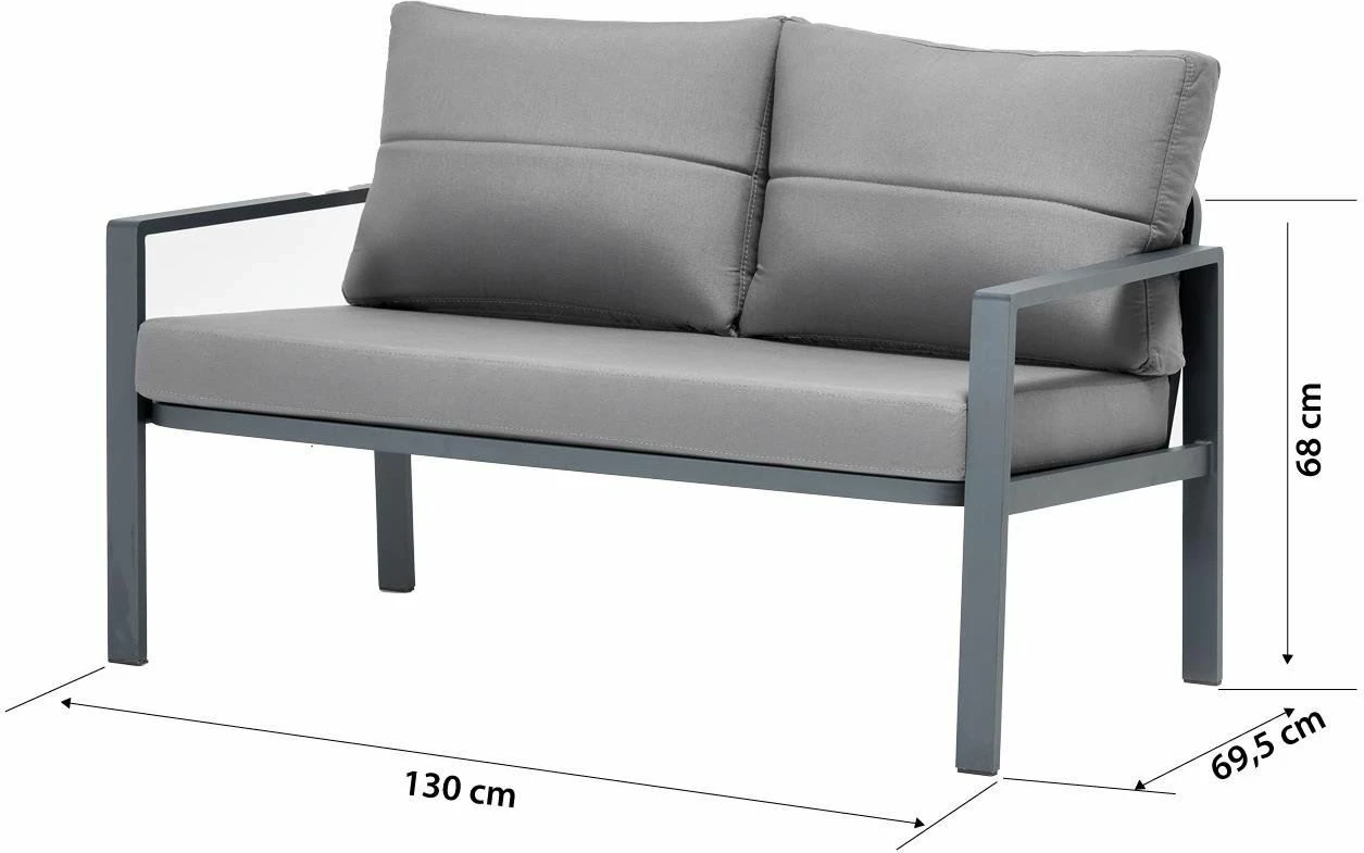 Set lounge për kopsht, Siena, ngjyrë antracit