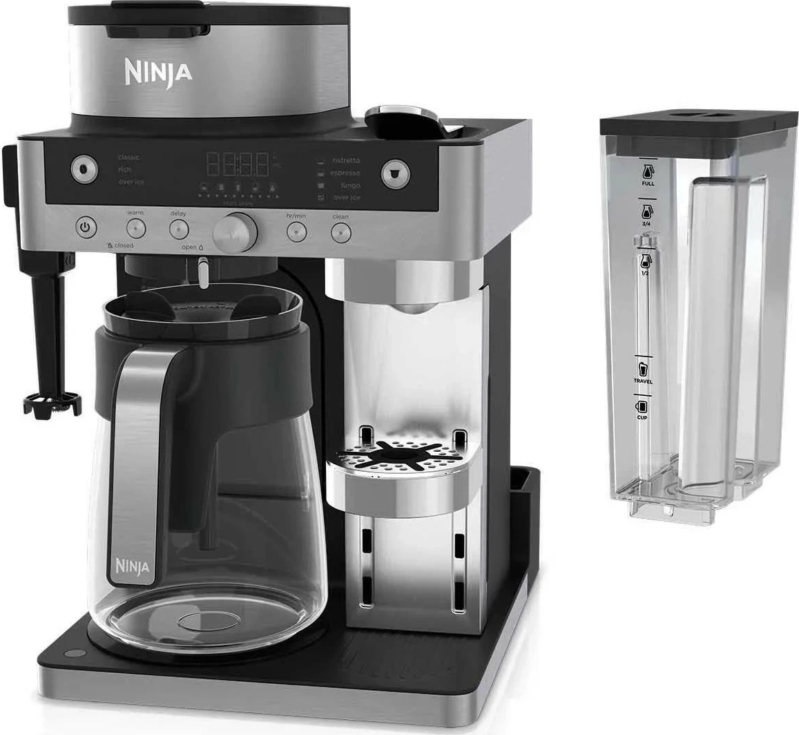 Aparat kafeje Ninja Prestige CFN802EU, 1.8L, 19 bar, kapsula Nespresso/melme, argjendtë