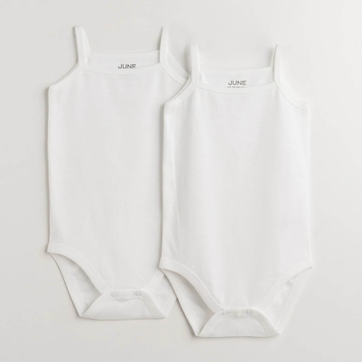 Set badi për bebe June, 2 copë, te bardha