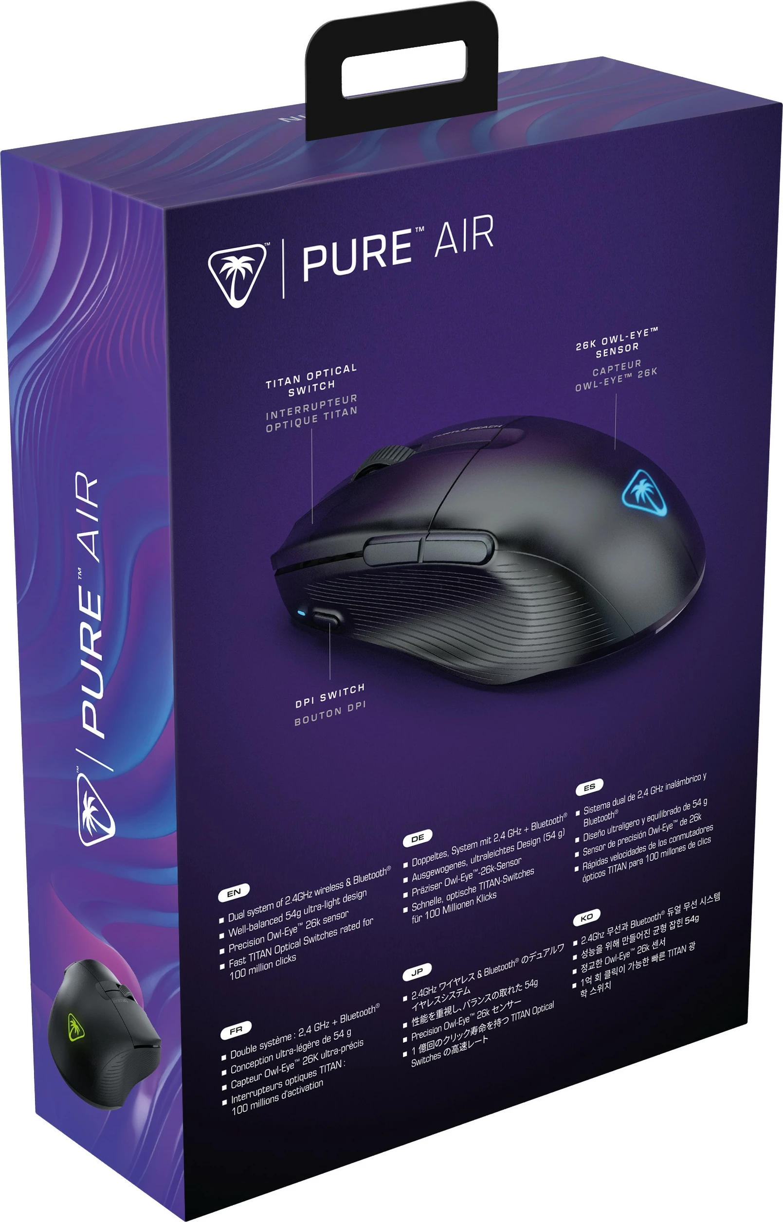 Maus gaming Turtle Beach Pure Air, pa tela, 26000 DPI, i zi