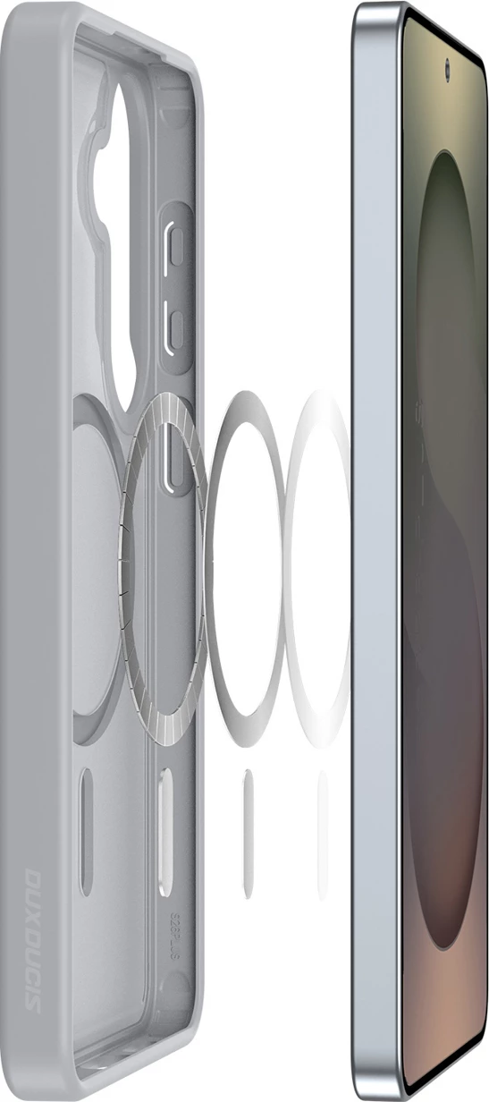 Mbështjellës Dux Ducis Yind për Samsung Galaxy S26, MagSafe kompatibil, TPU/PC, gri