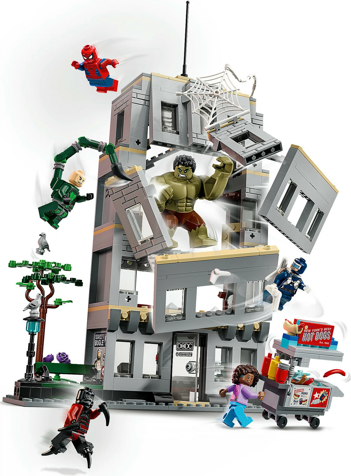 Set ndërtimi LEGO Marvel 76350 Spider-Man vs Hulk, 534 pjesë, multikolor