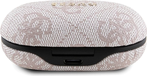 Kufje TWS Guess 4G Metal me dok stacion, Bluetooth 5.3, rozë