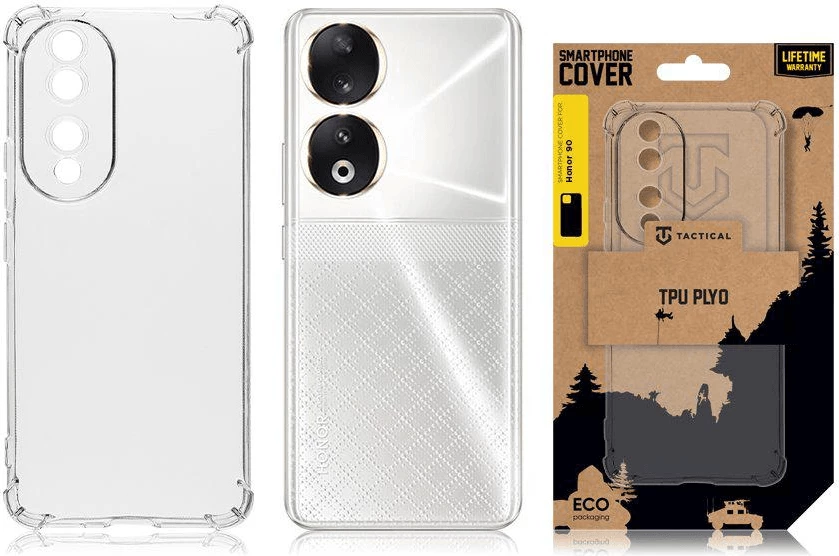 Mbështjellës silikoni Tactical ANTISHOCK për Honor 90 Lite, anti-shock, i tejdukshëm