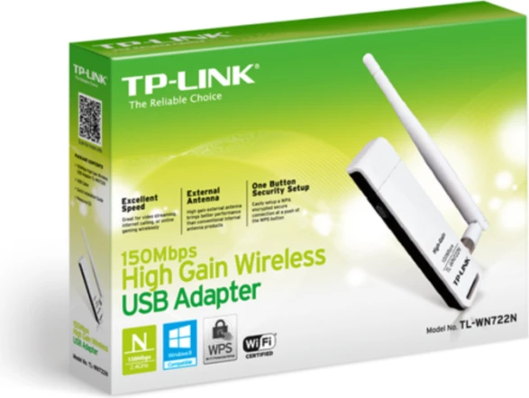 Adapter rrjeti USB wireless TP-LINK TL-WN722N 150Mbps, bardhë