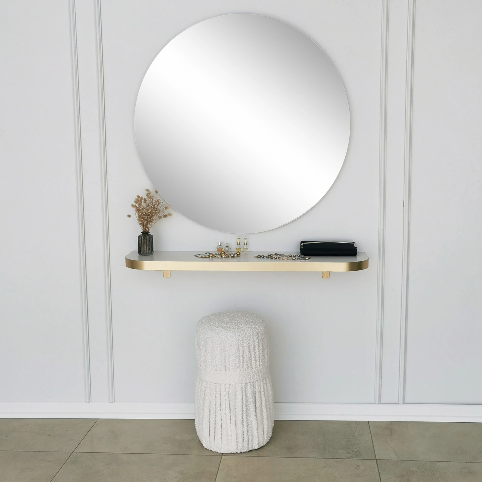 Pasqyrë e artë, Hanah Home, 90cm